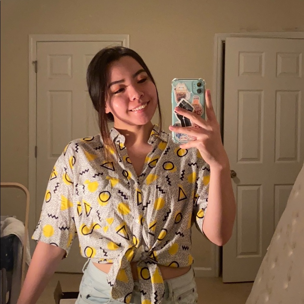 Geometric Shapes Button Up - Picture 2 of 3